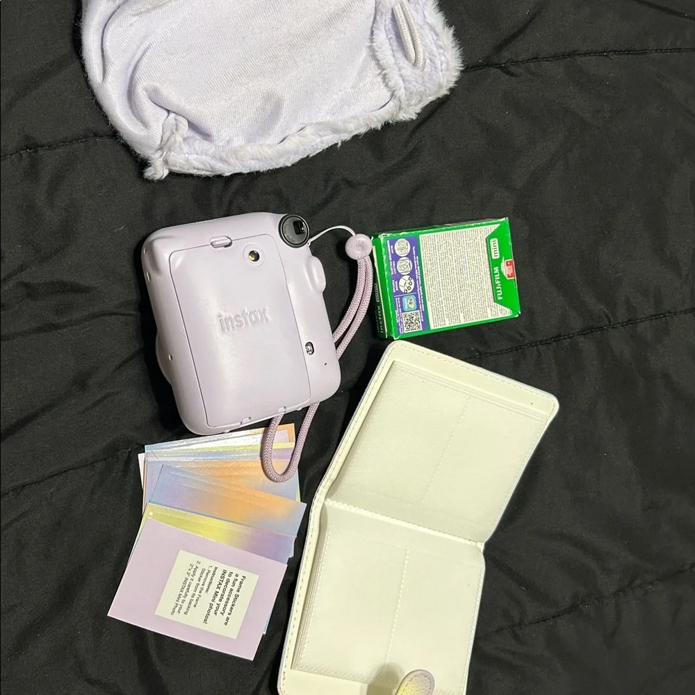 Fujifilm Instax Mini 12 with Pastel Purple and Rainbow Accessories - Picture 2 of 3